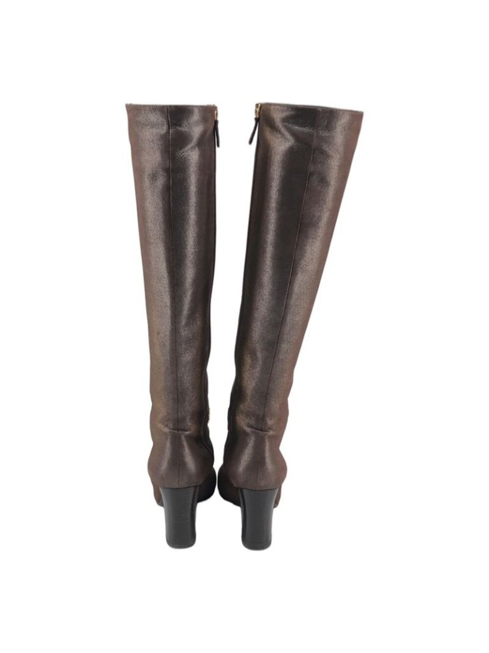 Chanel CC Logo Gradient Round Toe Heel Long Boots 3812 Brown - Picture 4 of 10